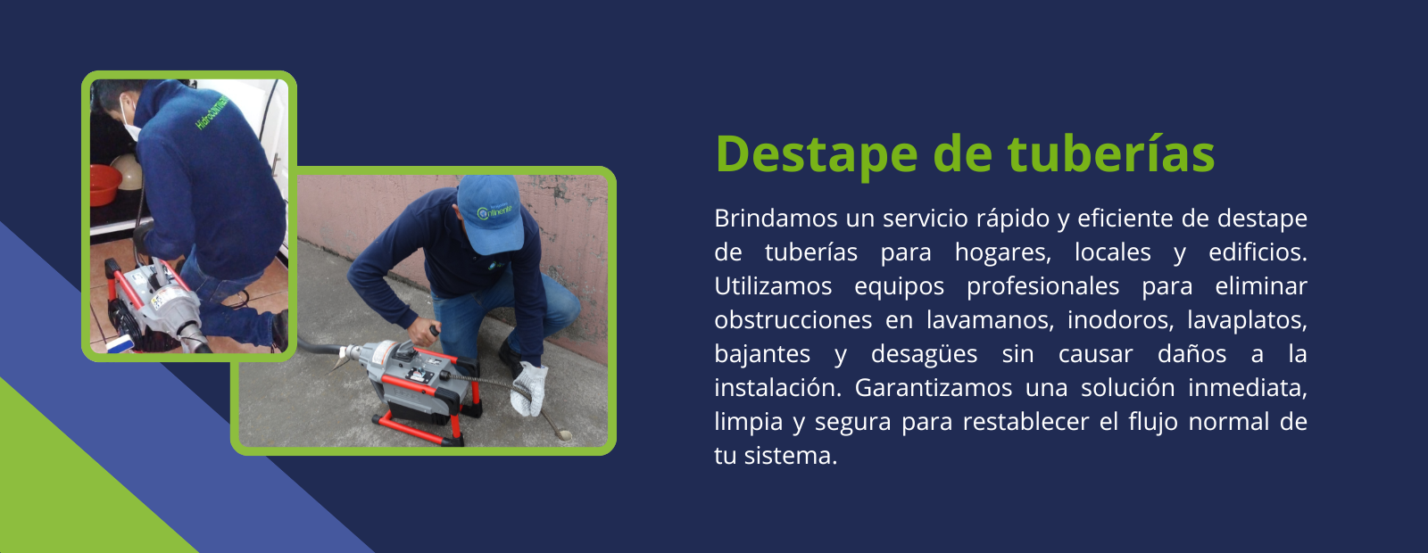 Destape de tuberías