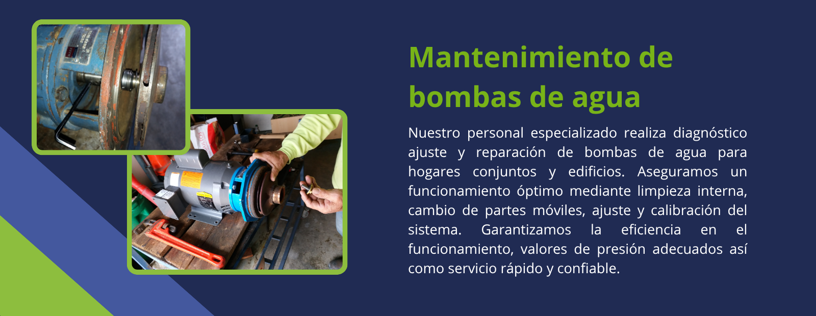Mantenimiento de bombas de agua